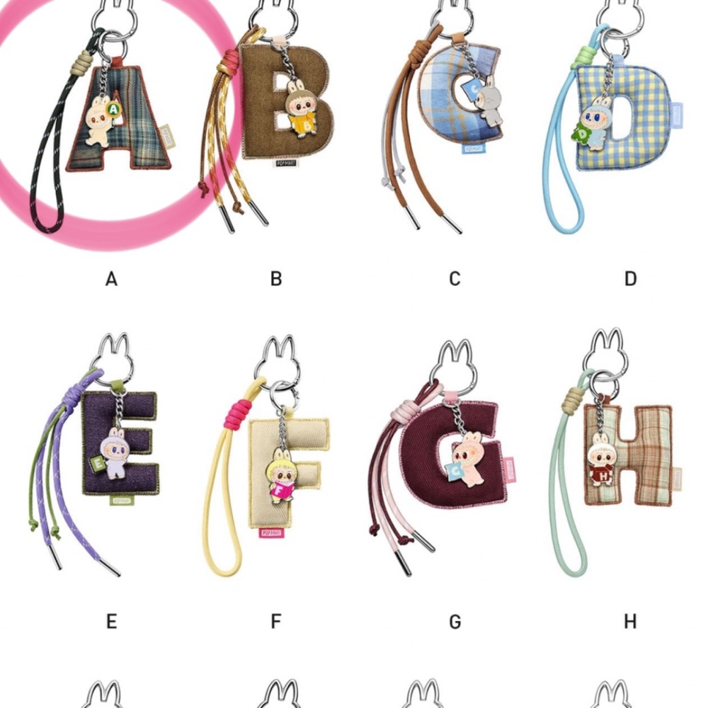 POP MART LABUBU PIN FOR LOVE LETTER PENDANT - “A”